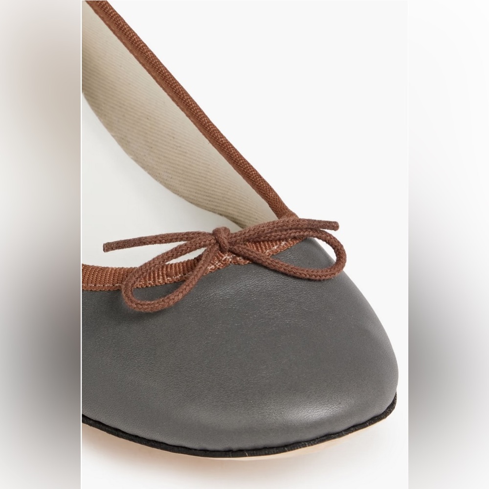 NEW, Repetto Cendrillon Ballet Flats in Limited-Edition Dark Grey Leather - Picture 11 of 14